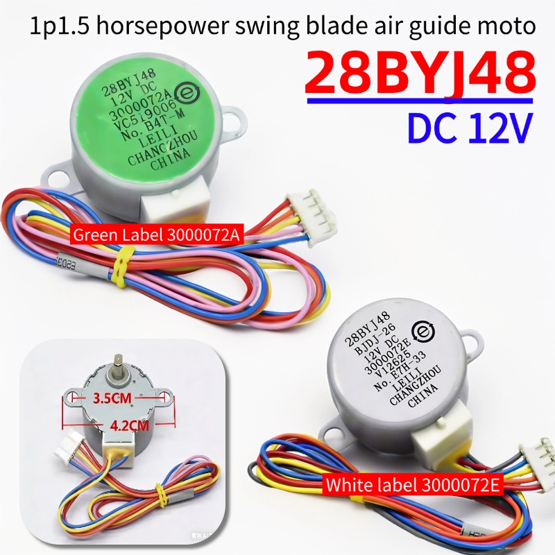 Dc Motor 12V - DC 12V 28BYJ48 Stappenmotor voor Airconditioner
