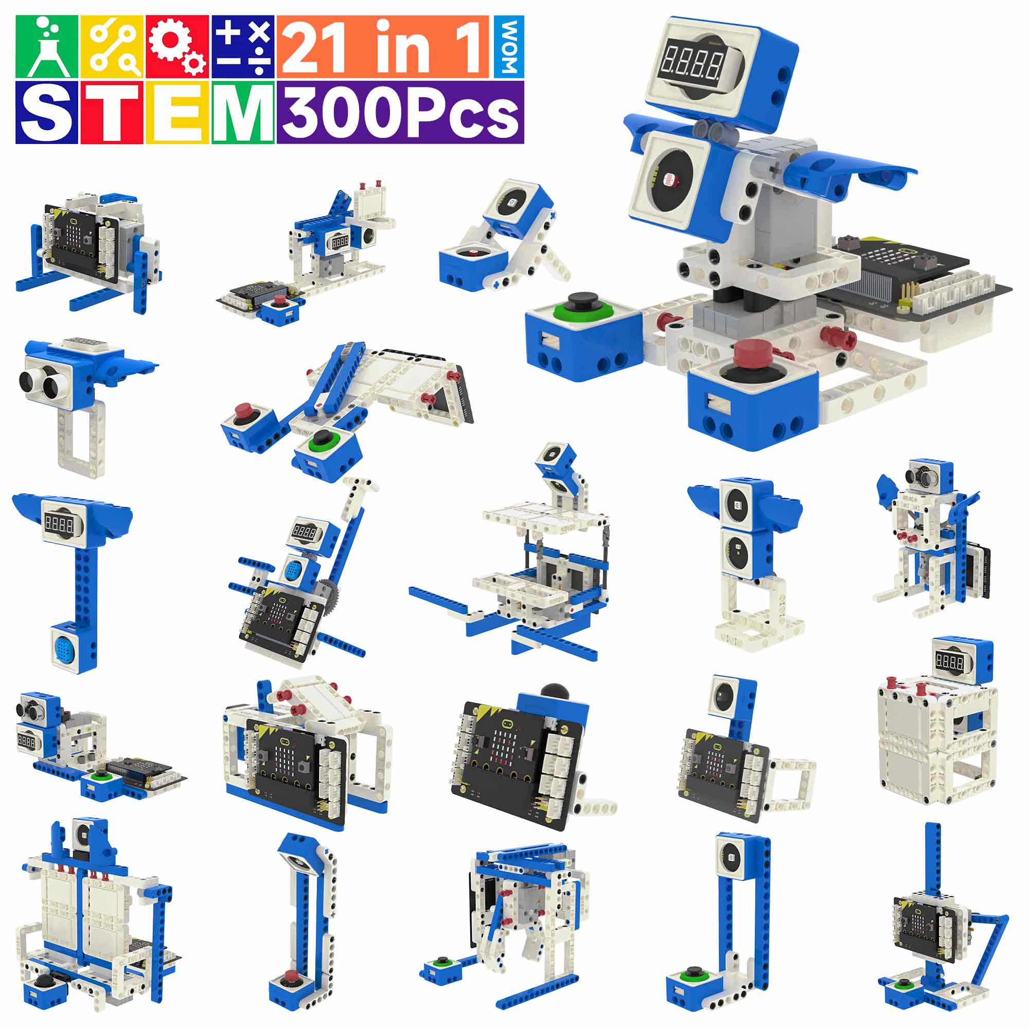 Microbit Robot - 21-in-1 Microbit Robotics Kit DIY geassembleerde