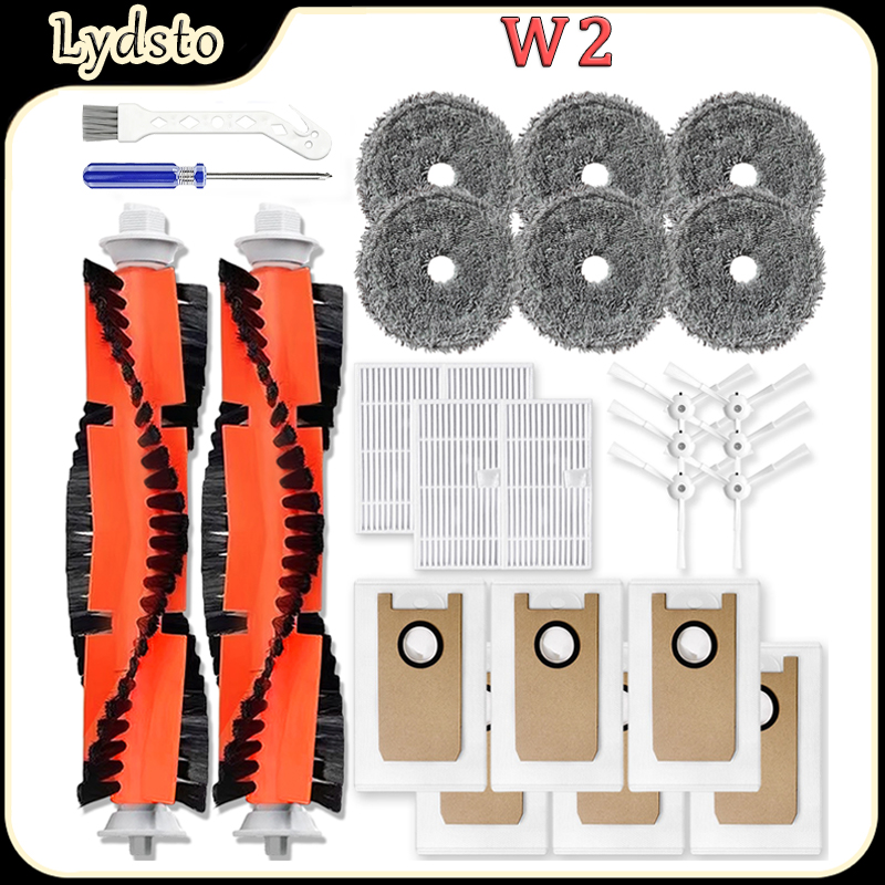 Robotics Kit - Vervangingsonderdelenset voor Lydsto W2 robotstofzuigeraccessoires, hoofdborstel,