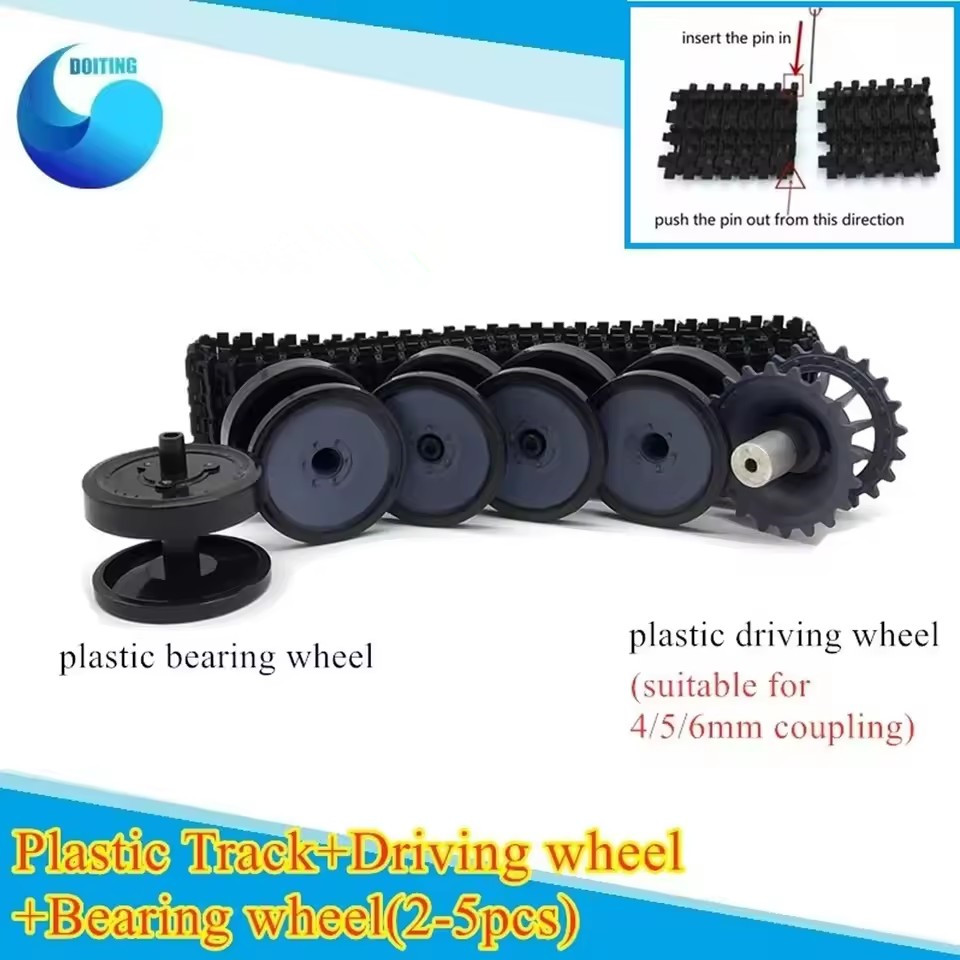 Tracked Robot Chassis - Plastic Wielen + Plastic Spoor Set