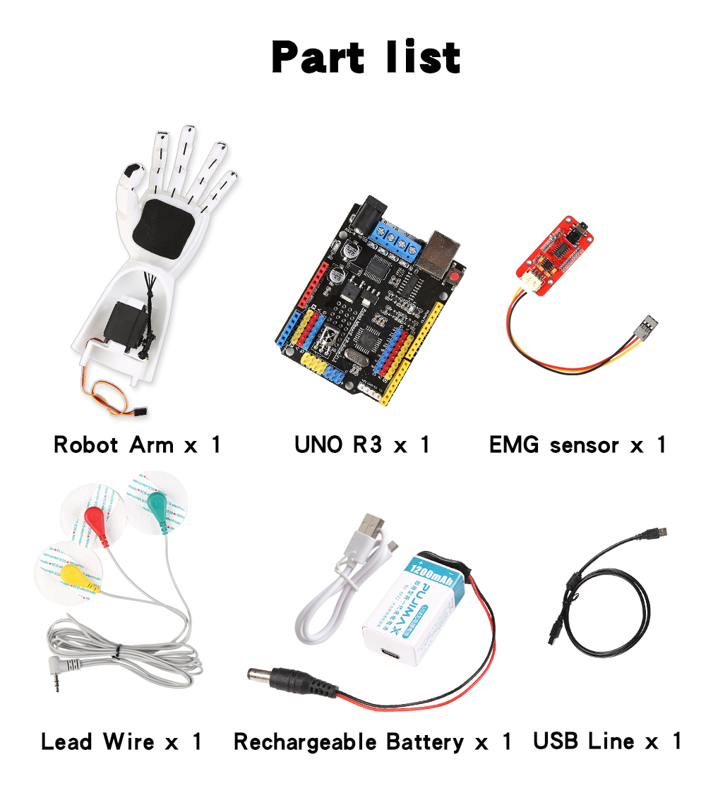 Emg Sensor Robotarm Elektrisch - Robot Arm Kit recensie en prijs