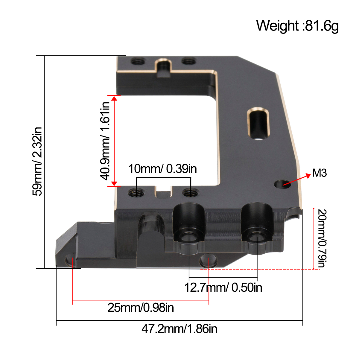 Gefreesd Messing Servo Beugel  - Servo Bracket recensie en prijs