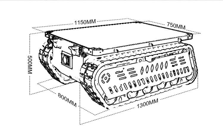 300-600kg laadvermogen RC tank - Robot Track recensie en prijs