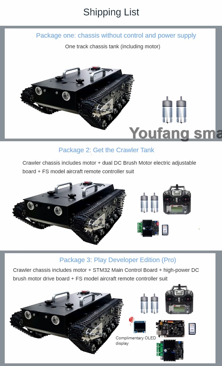 30kg Belasting RC Tank Chassis - Stm32 Robot recensie en prijs